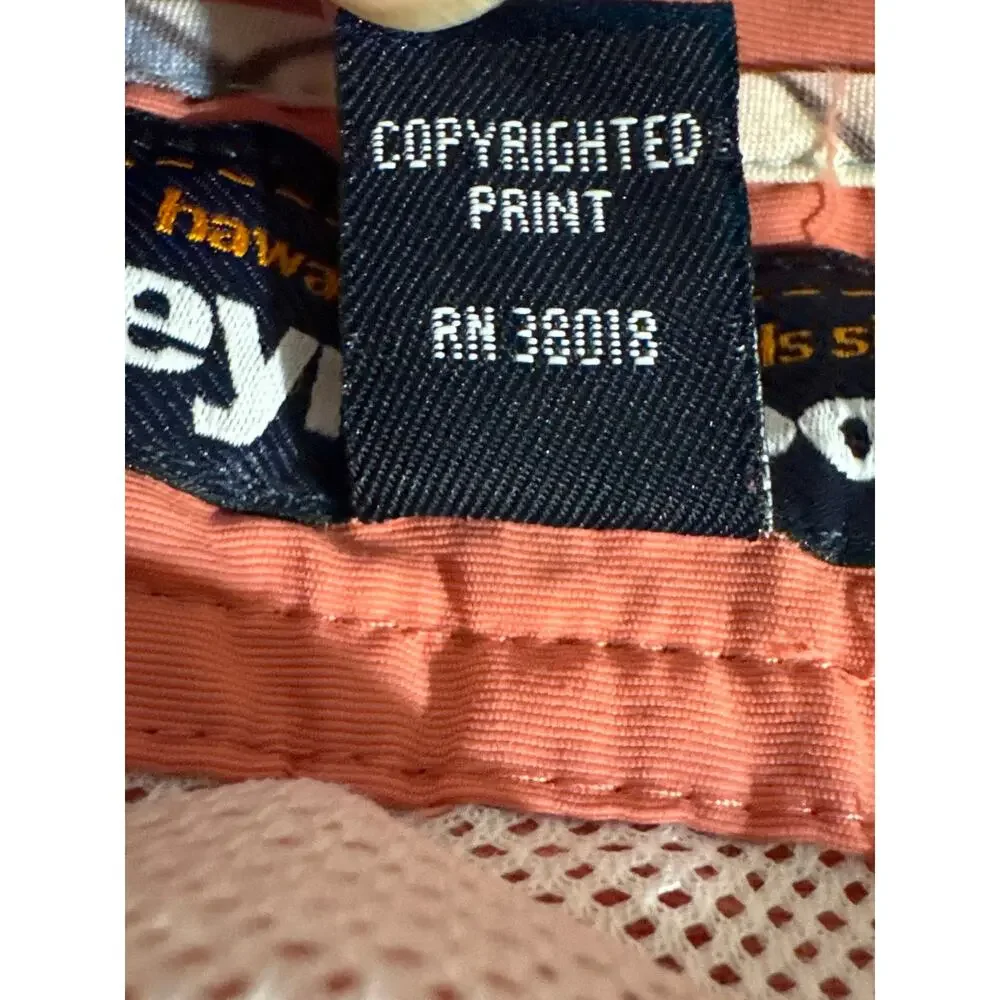 Reyn Spooner Hawaiian Traditions Swim Trunks Men's 34 Coral Made in Hawaii